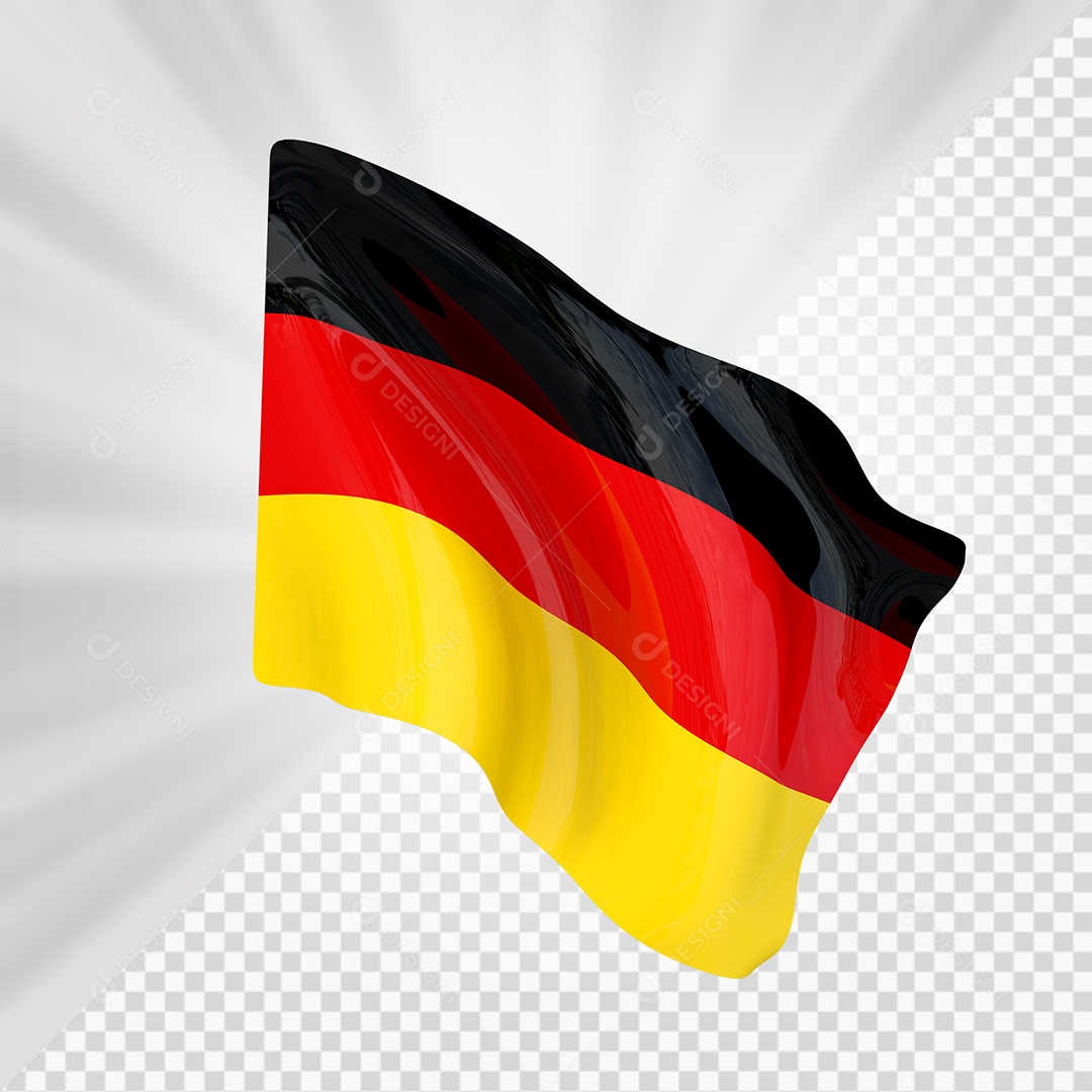 Alemanha Bandeira 3D Elemento para Composição PSD
