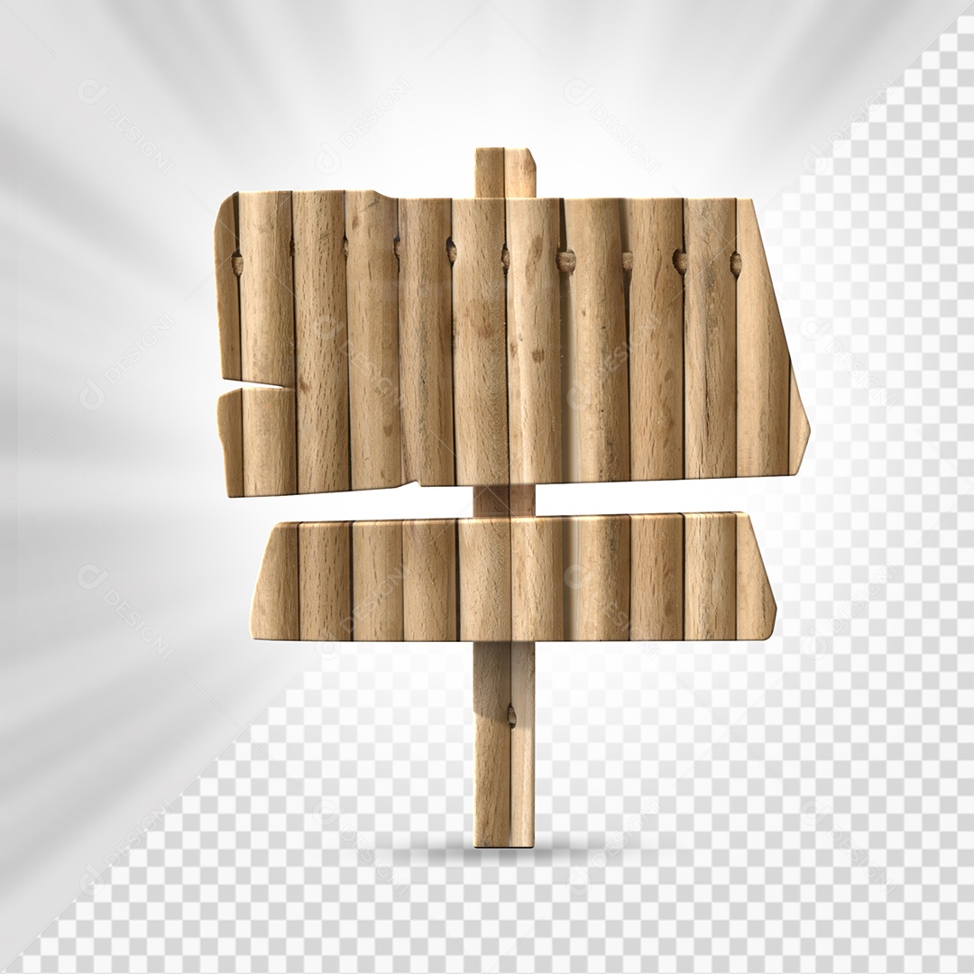 Placa de Madeira Elemento 3D Para Composição PSD