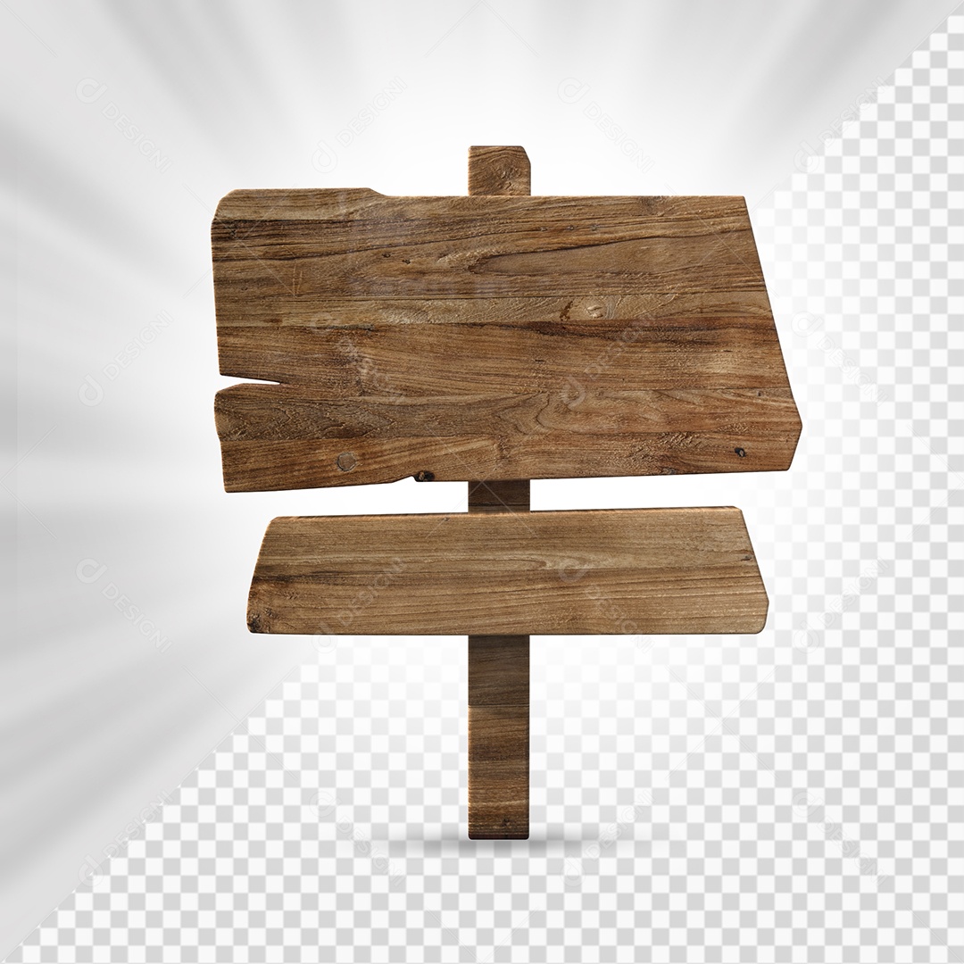Placa de Madeira 3D Elemento Para Composição PSD