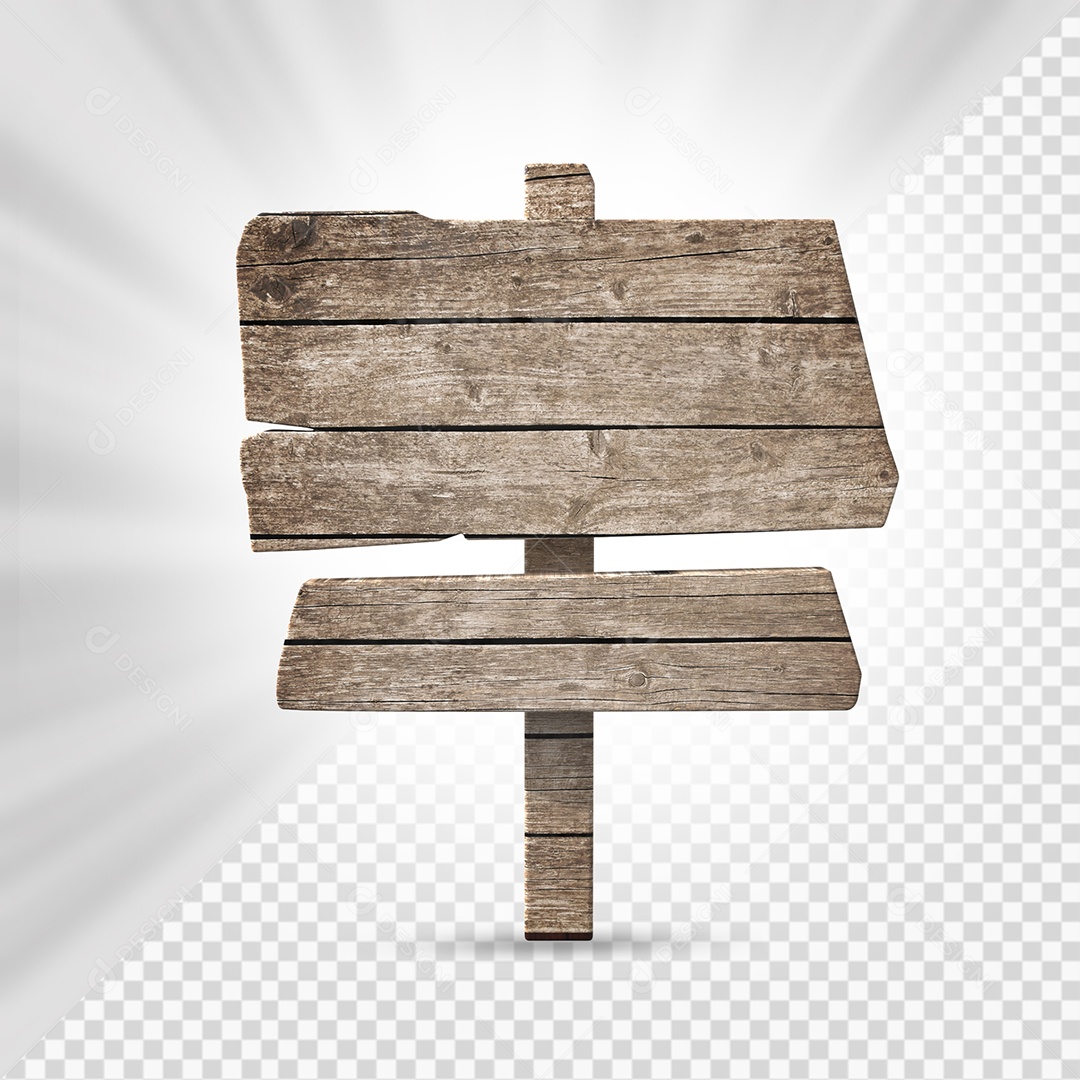 Placa de Madeira 3D Elemento Para Composição PSD