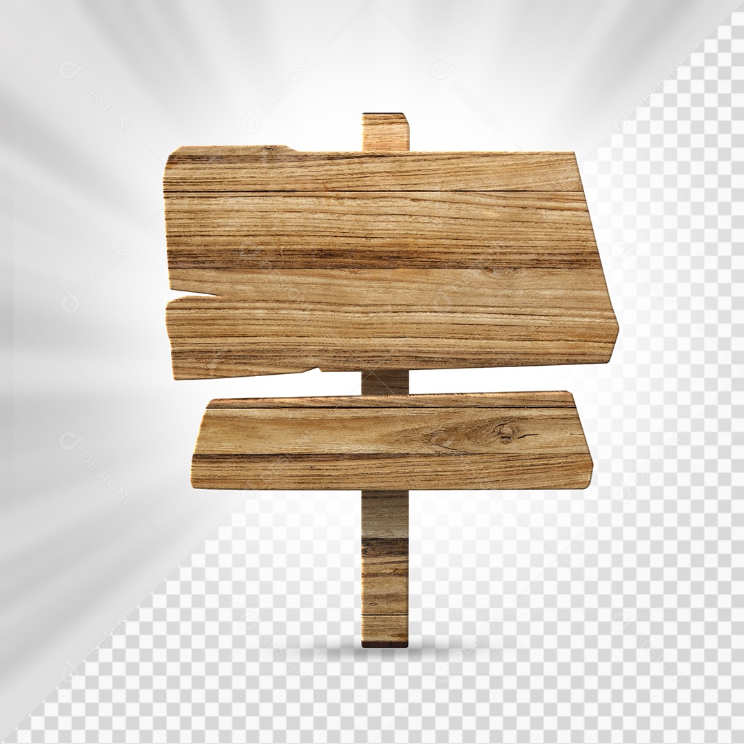 Placa de Madeira Clara 3D Elemento Para Composição PSD