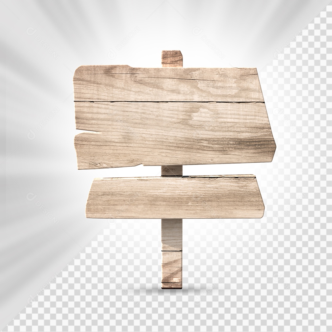 Placa de Madeira Clara 3D Elemento Para Composição PSD