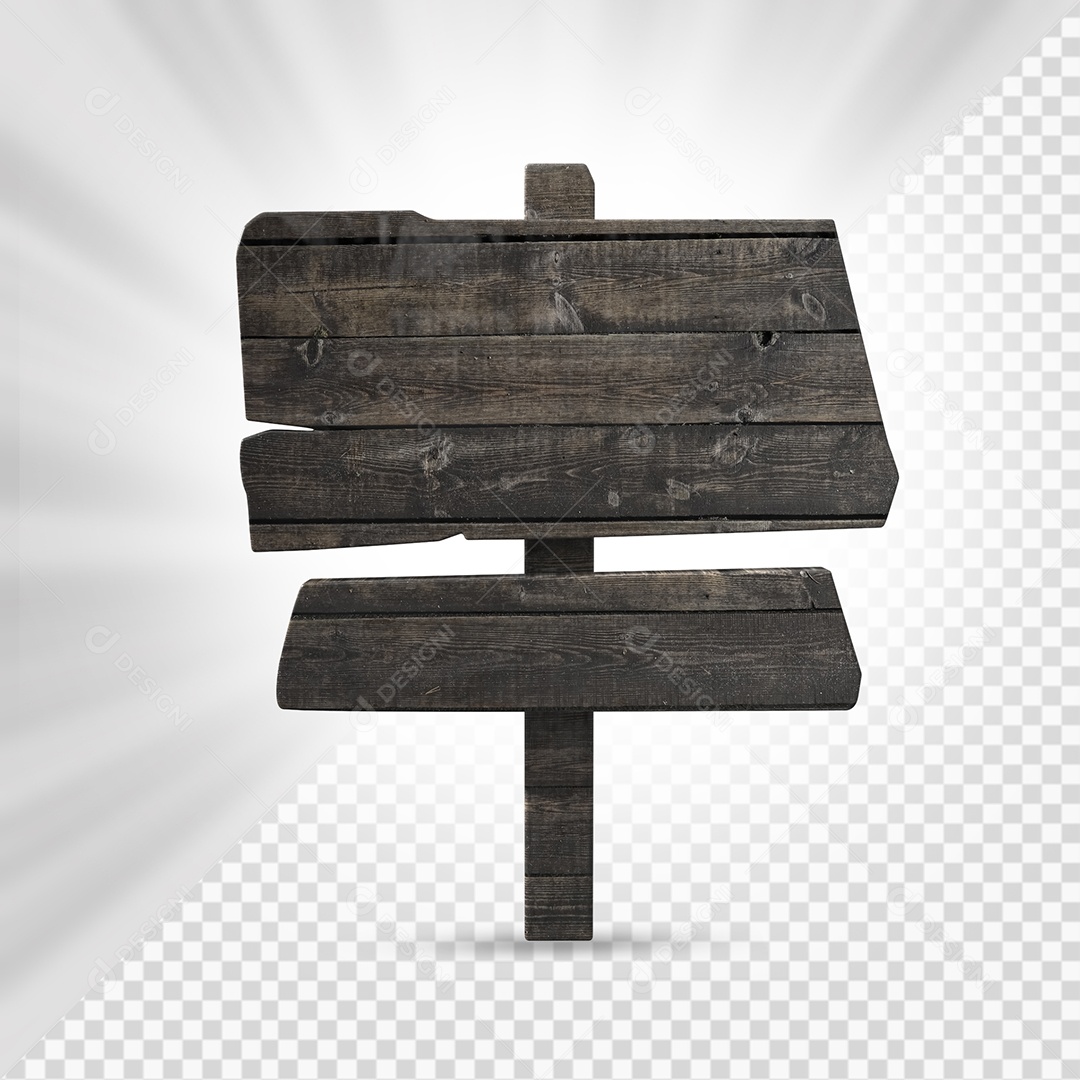 Placa de Madeira 3D Elemento Para Composição PSD