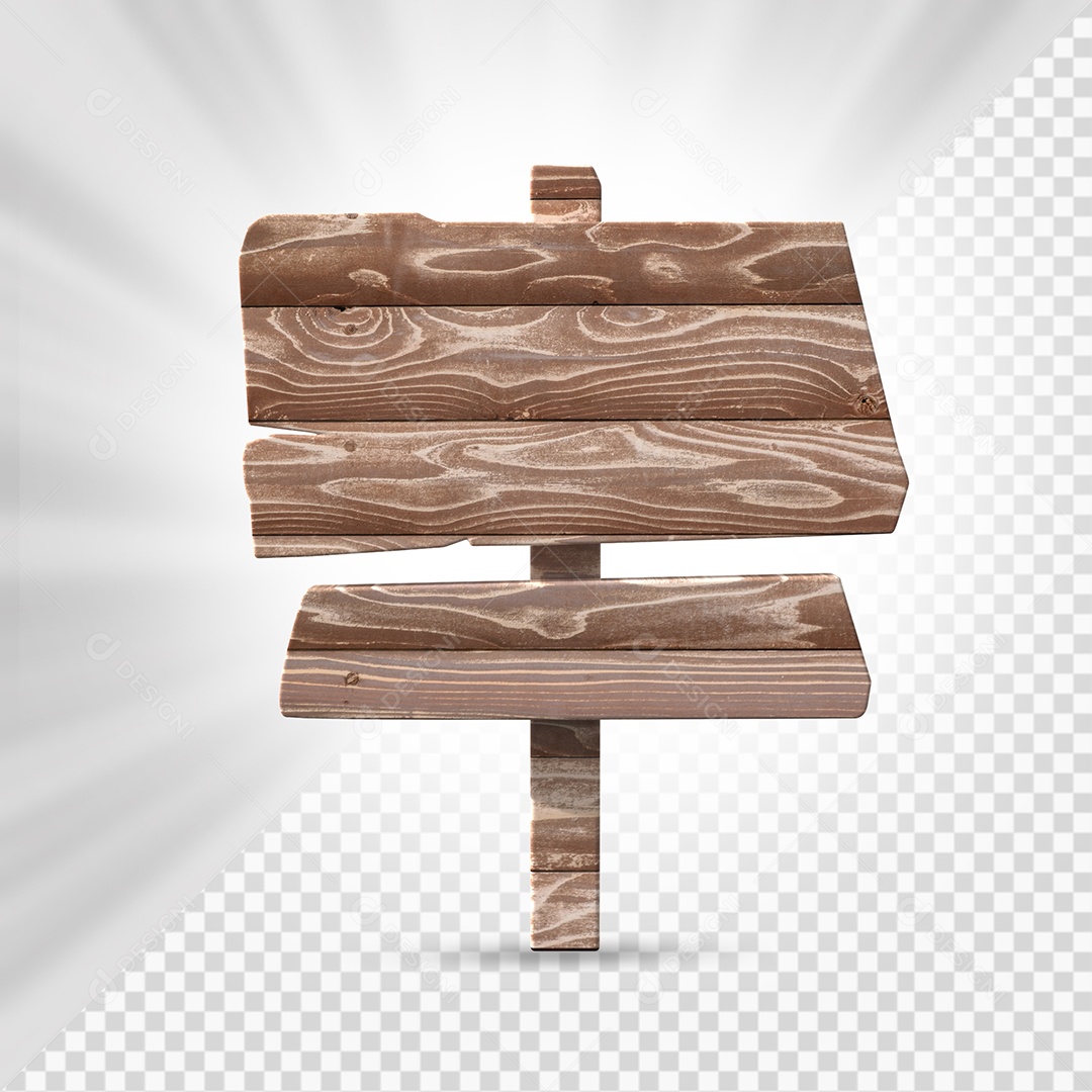 Placa de Madeira 3D Elemento Para Composição PSD