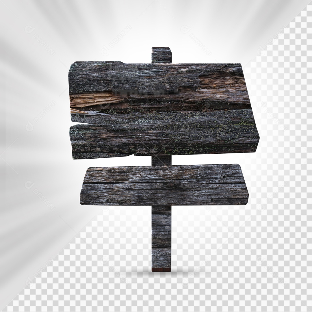 Placa de Madeira 3D Elemento Para Composição PSD