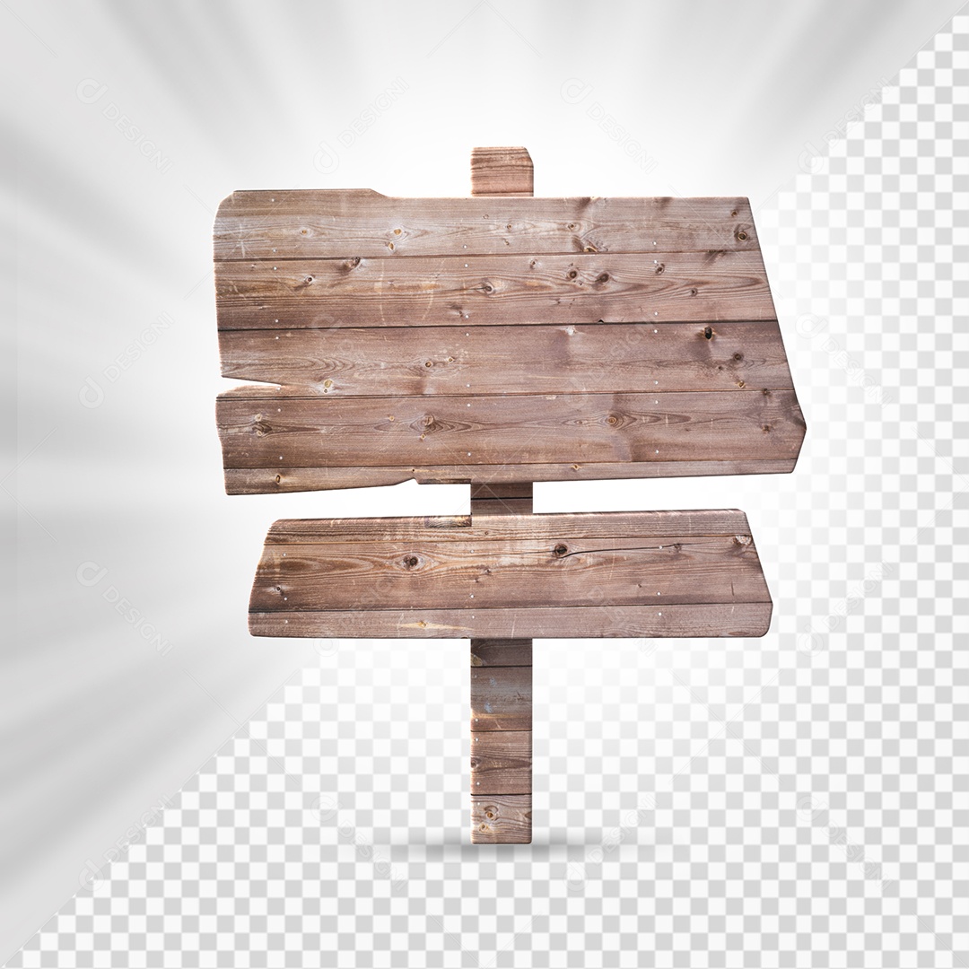Placa de Madeira 3D Elemento Para Composição PSD