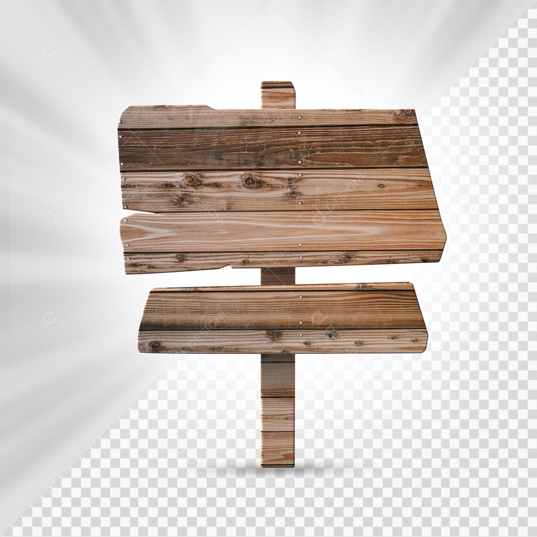 Placa de Madeira 3D Elemento Para Composição PSD