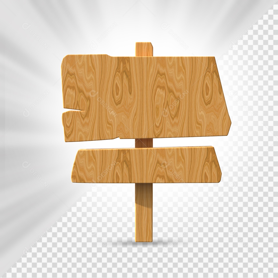 Placa de Madeira Clara 3D Elemento Para Composição PSD