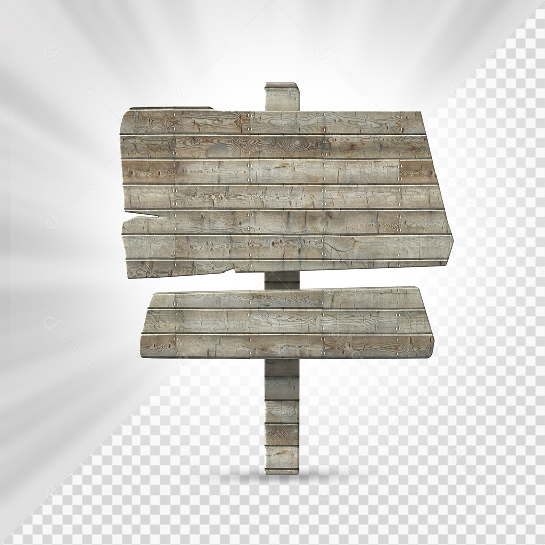Placa de Madeira Clara 3D Elemento Para Composição PSD