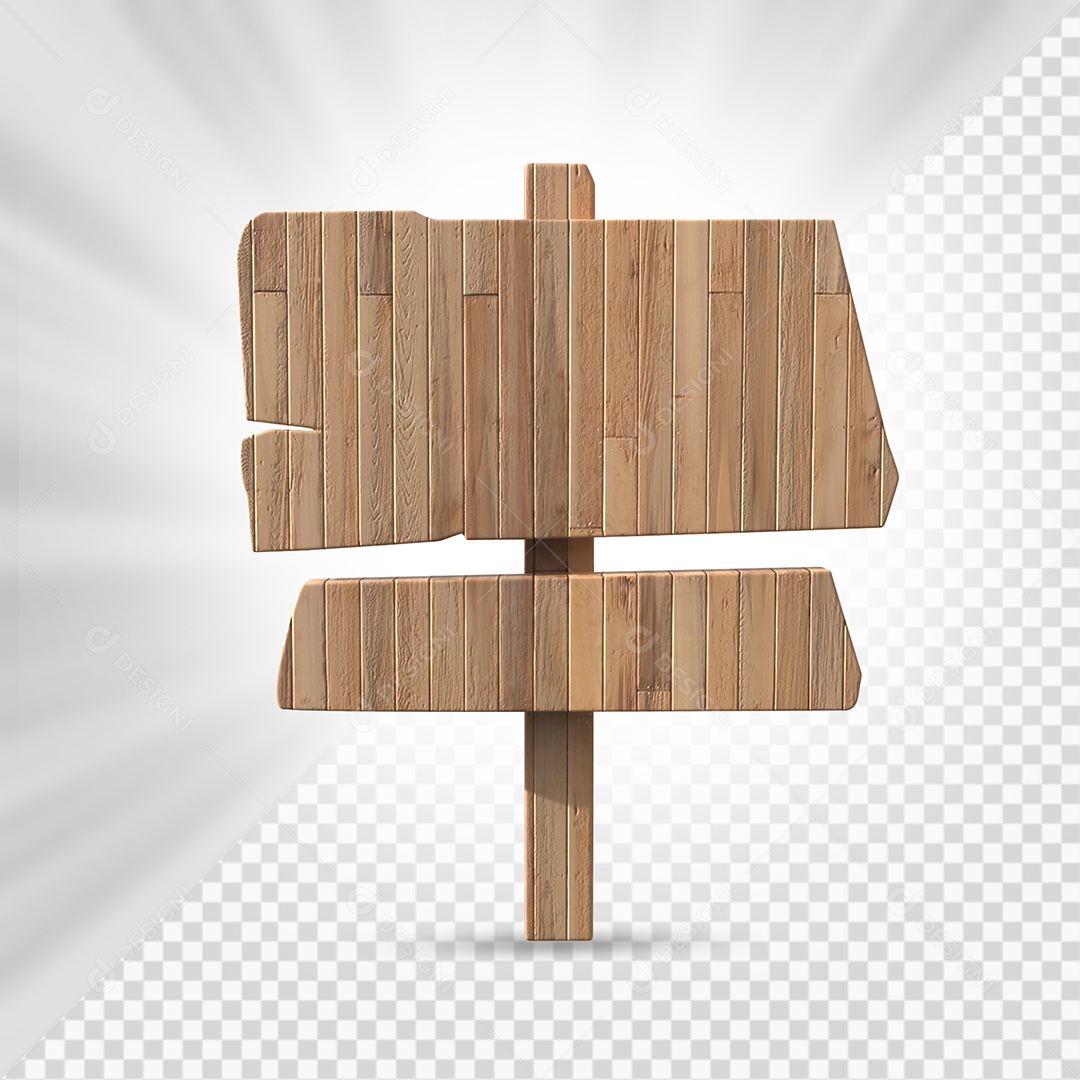 Placa de Madeira Clara 3D Elemento Para Composição PSD