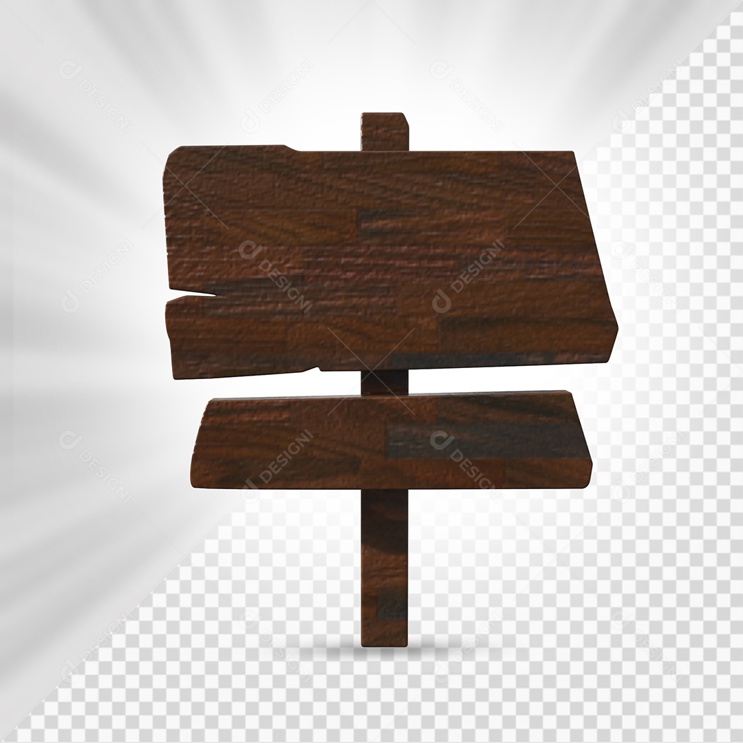 Placa de Madeira Escura 3D Elemento Para Composição PSD