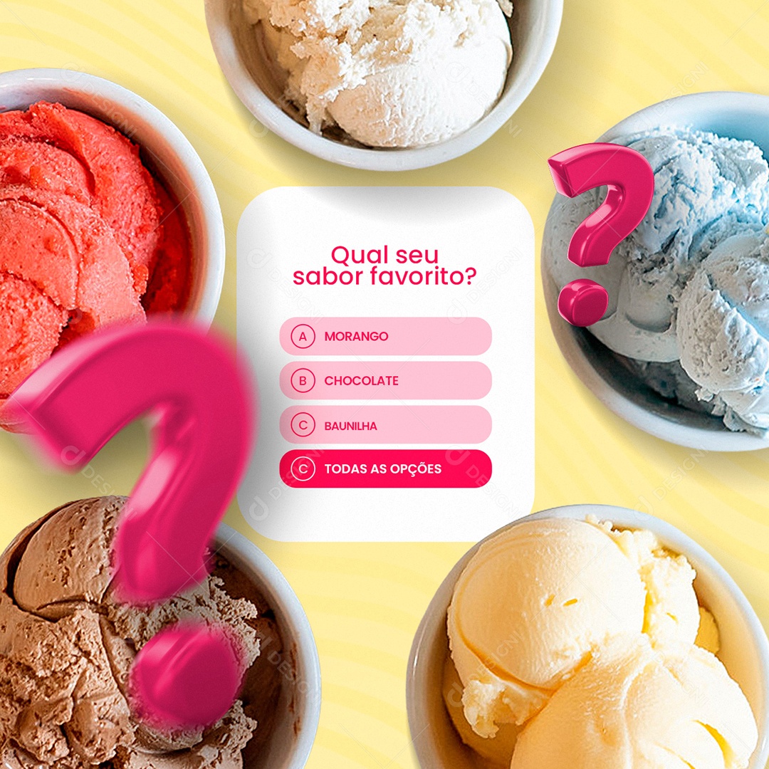 What's your Favorite Flavor Social Media Editable PSD