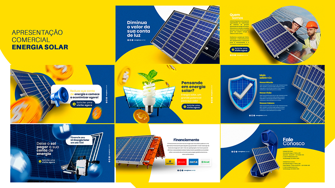 Apresentação Comercial Energia Solar PSD Editável