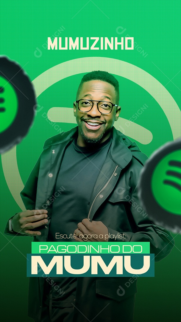 Flyer Show Mumuzinho Pagode Story Social Media PSD Editável