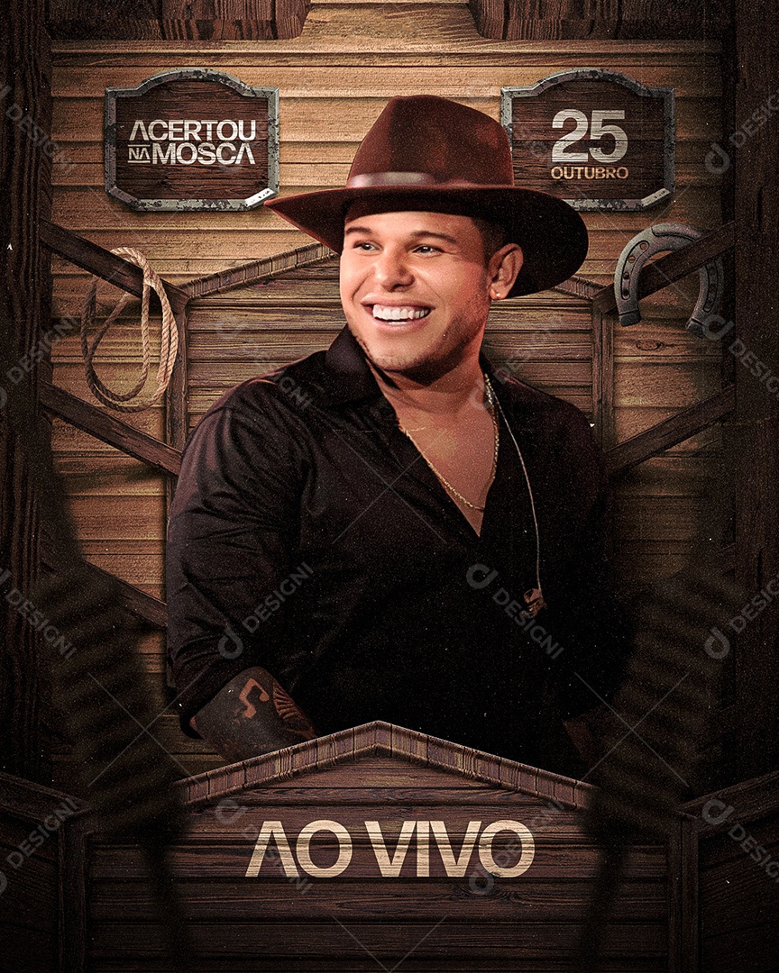 Flyer Show Tierry Social Media PSD Editável