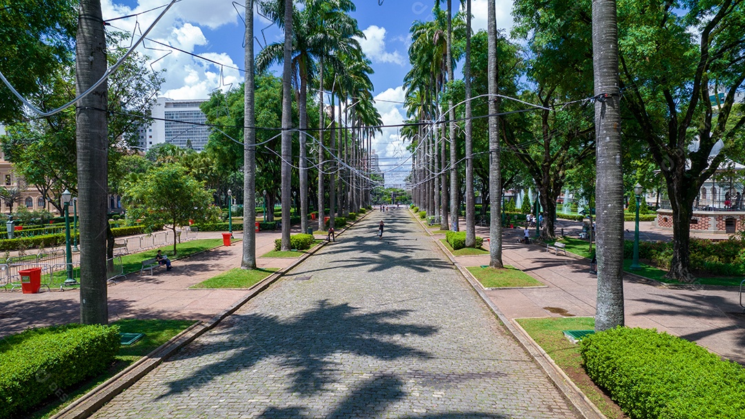 Vista aérea da Praça da Liberdade em Belo Horizonte, Minas Gerais, Brasil