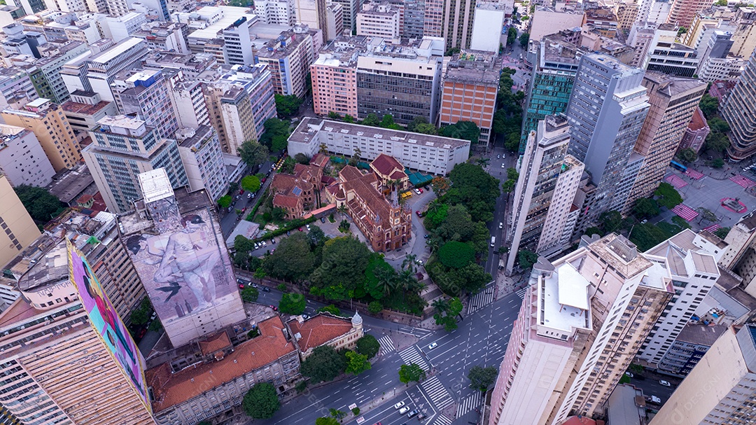 Vista aérea de Belo Horizonte, Minas Gerais, Brasil. Região central.