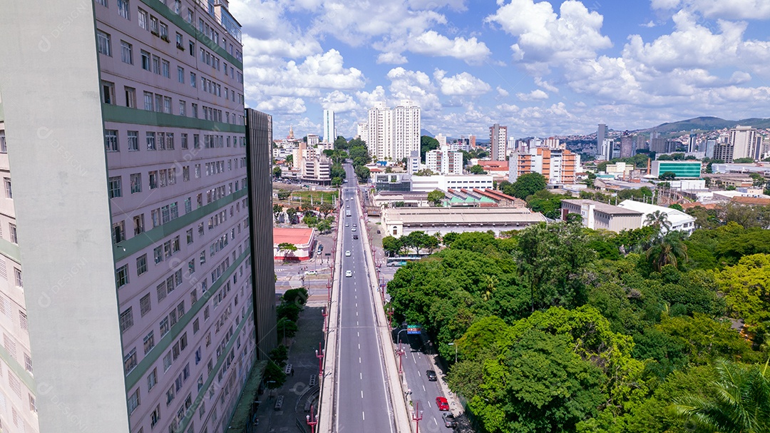 Vista aérea do Parque Américo Renné Giannetti, Belo Horizonte, Minas Gerais