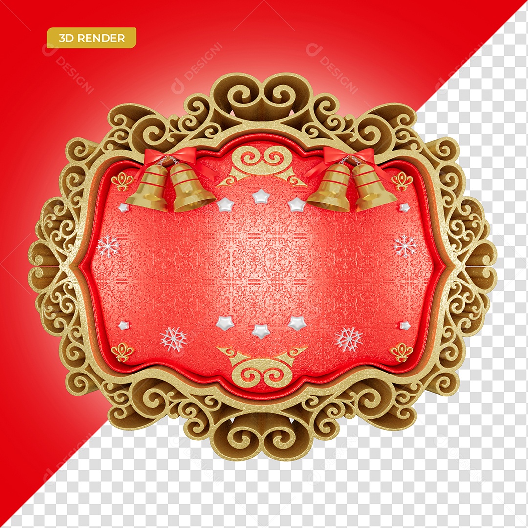 Elemento 3D Para Composição de Texto PSD