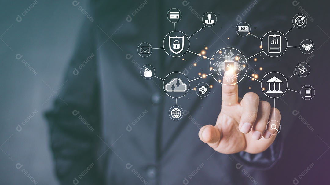 Estratégia de tecnologia de transformação digital, IoT, internet das coisas. transformação de ideias e adoção de tecnologia nos negócios na era digital