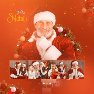 Feliz Natal Que a Magia do Natal Transforme Tudo em Amor! Social Media PSD Editável