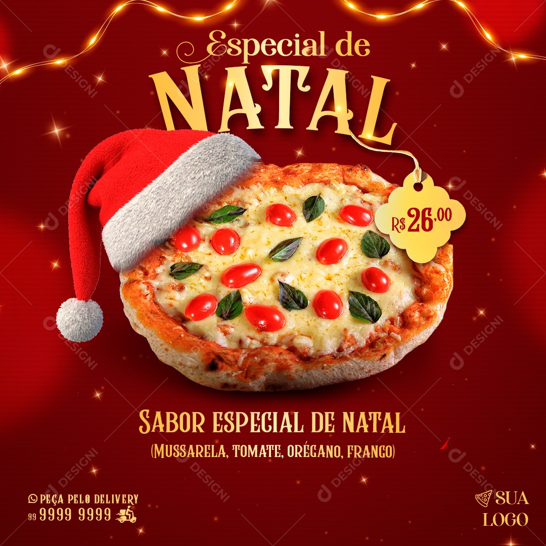Post Feliz Natal Especial de Natal PSD Social Media PSD Editável