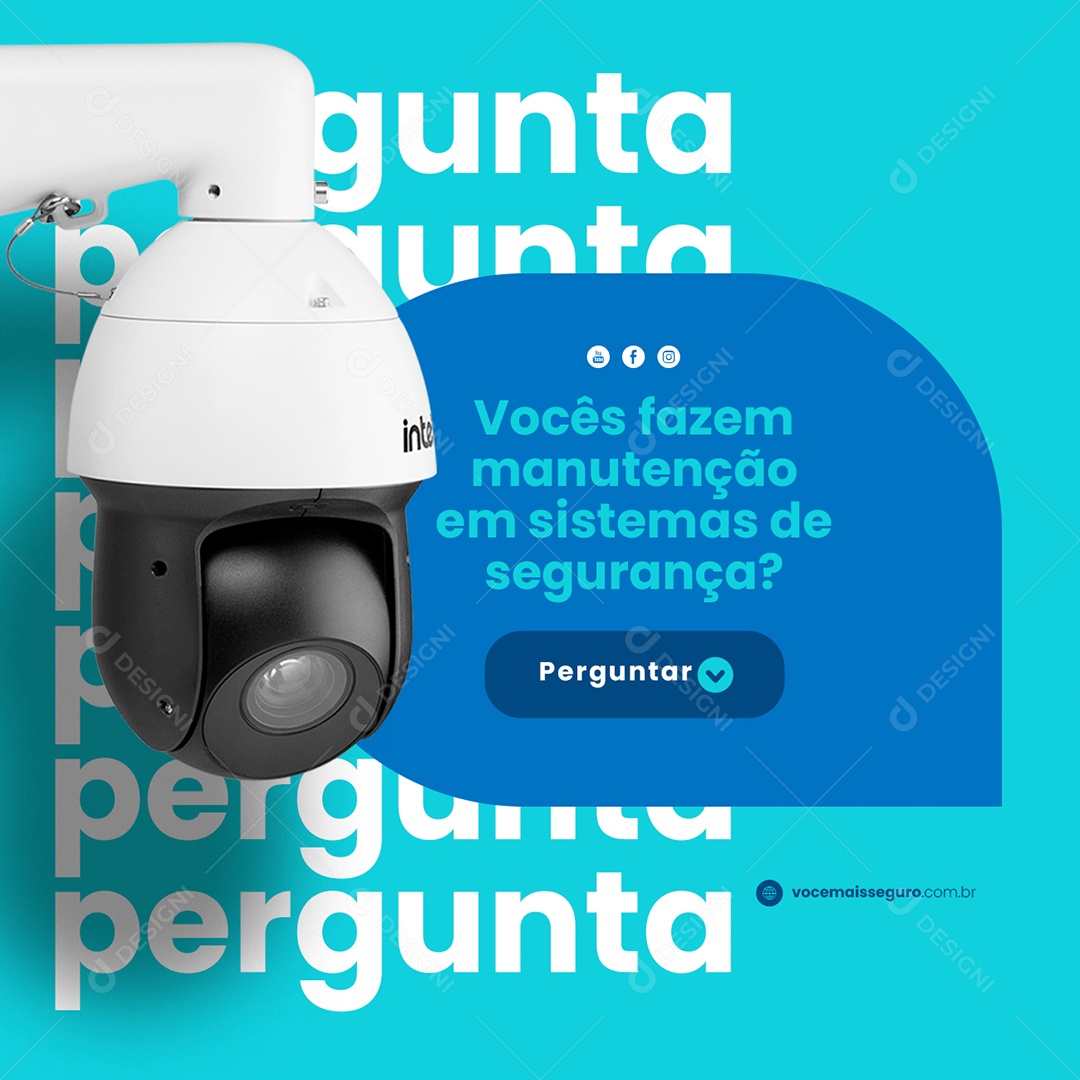 Vocês Fazem Manutenção em Sistema de Segurança Social Media PSD Editável