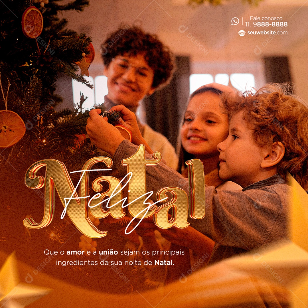 Post Feliz Natal PSD Social Media PSD Editável
