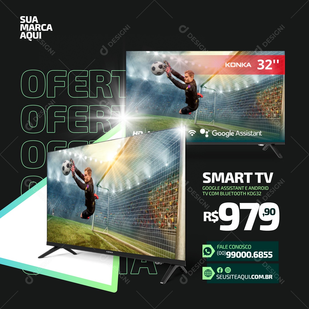 Ofertas em TV Loja de Varejo Social Media PSD Editável