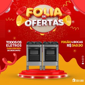 Folia de Ofertas Venha Conferir Social Media PSD Editável