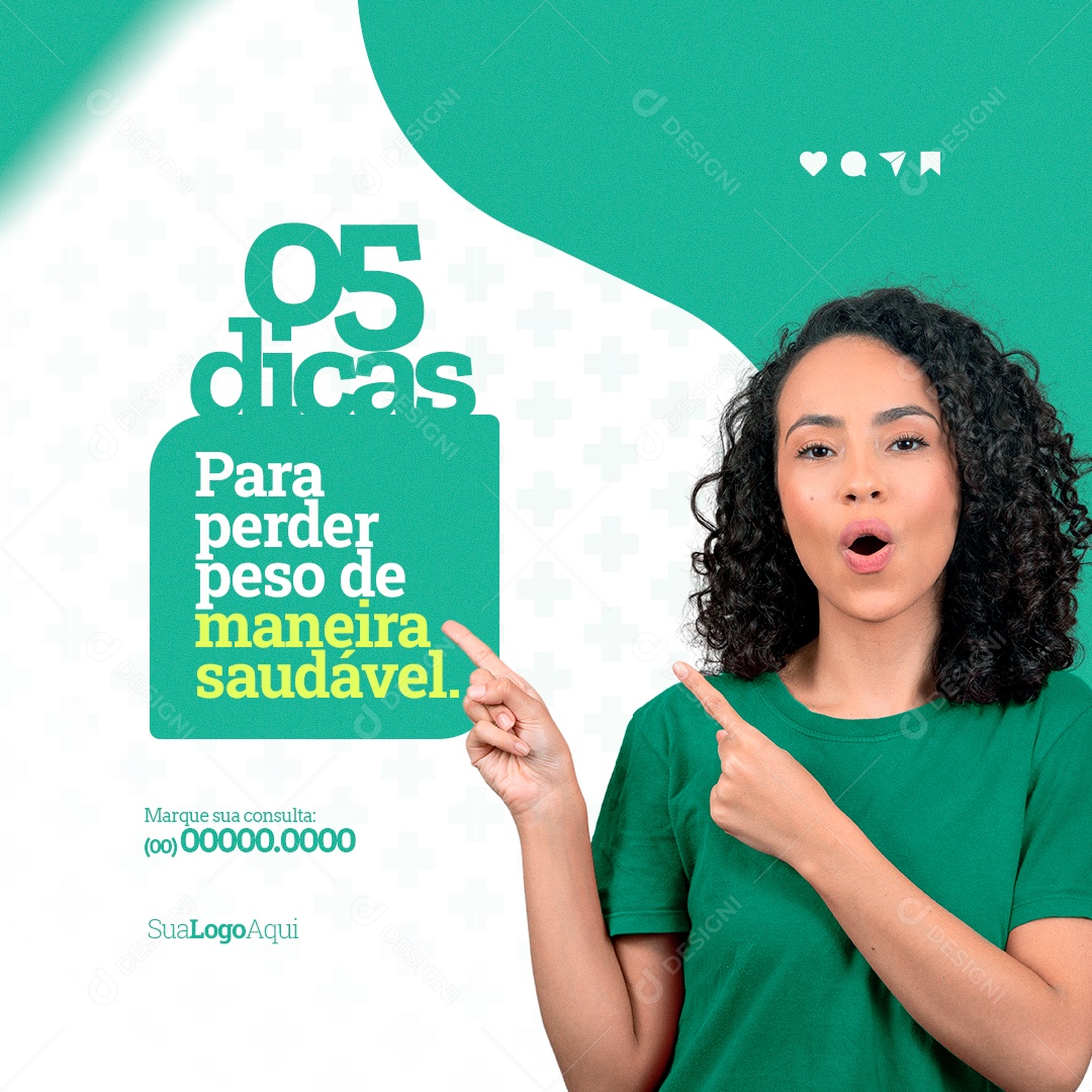 Dias Para Perder Peso de Maneira Saudável Clínica Médica Social Media PSD Editável