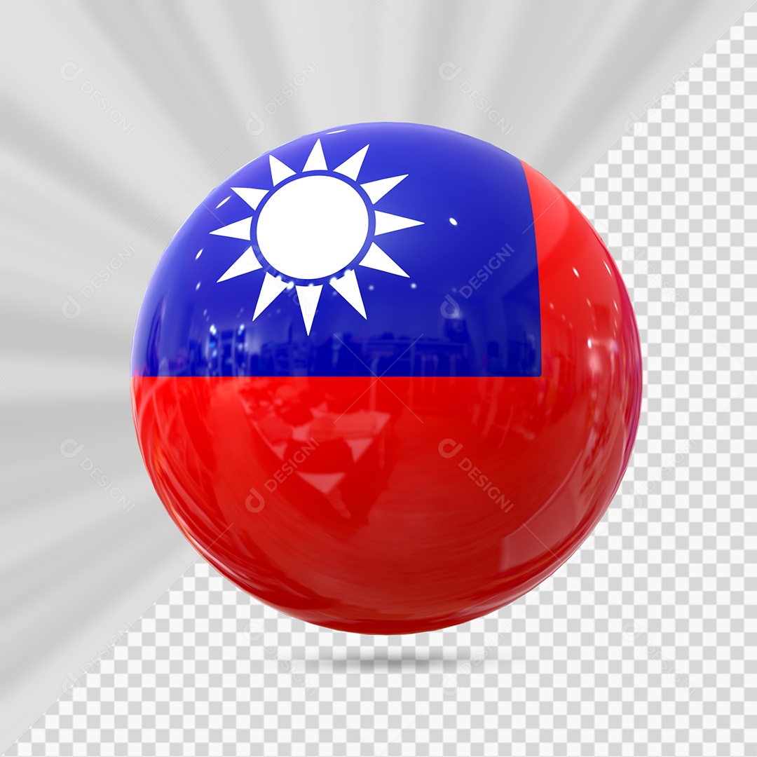Taiwan Elemento 3D para Composição PSD