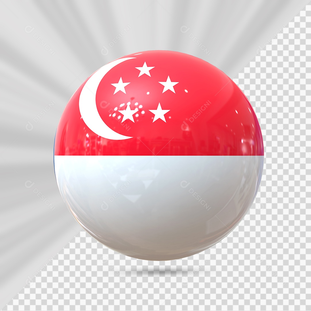 Singapura Elemento 3D para Composição PSD