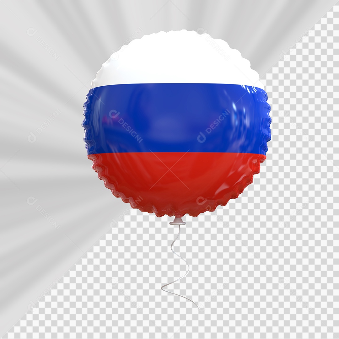 Balão da Rússia Elemento 3D para Composição PSD