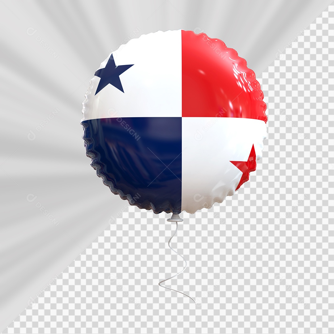 Balão do Panamá Elemento 3D para Composição PSD