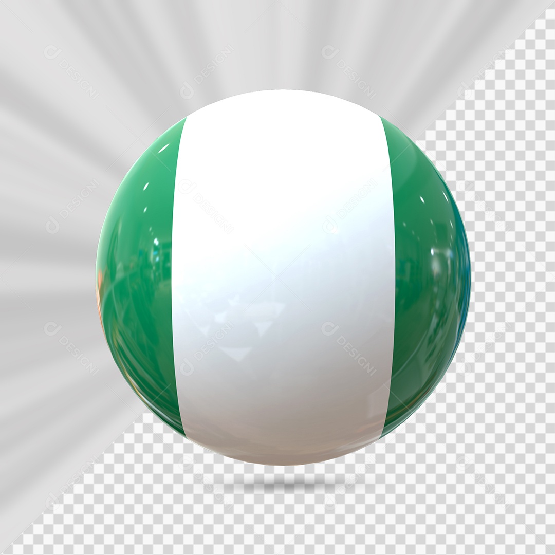 Nigéria Elemento 3D para Composição PSD