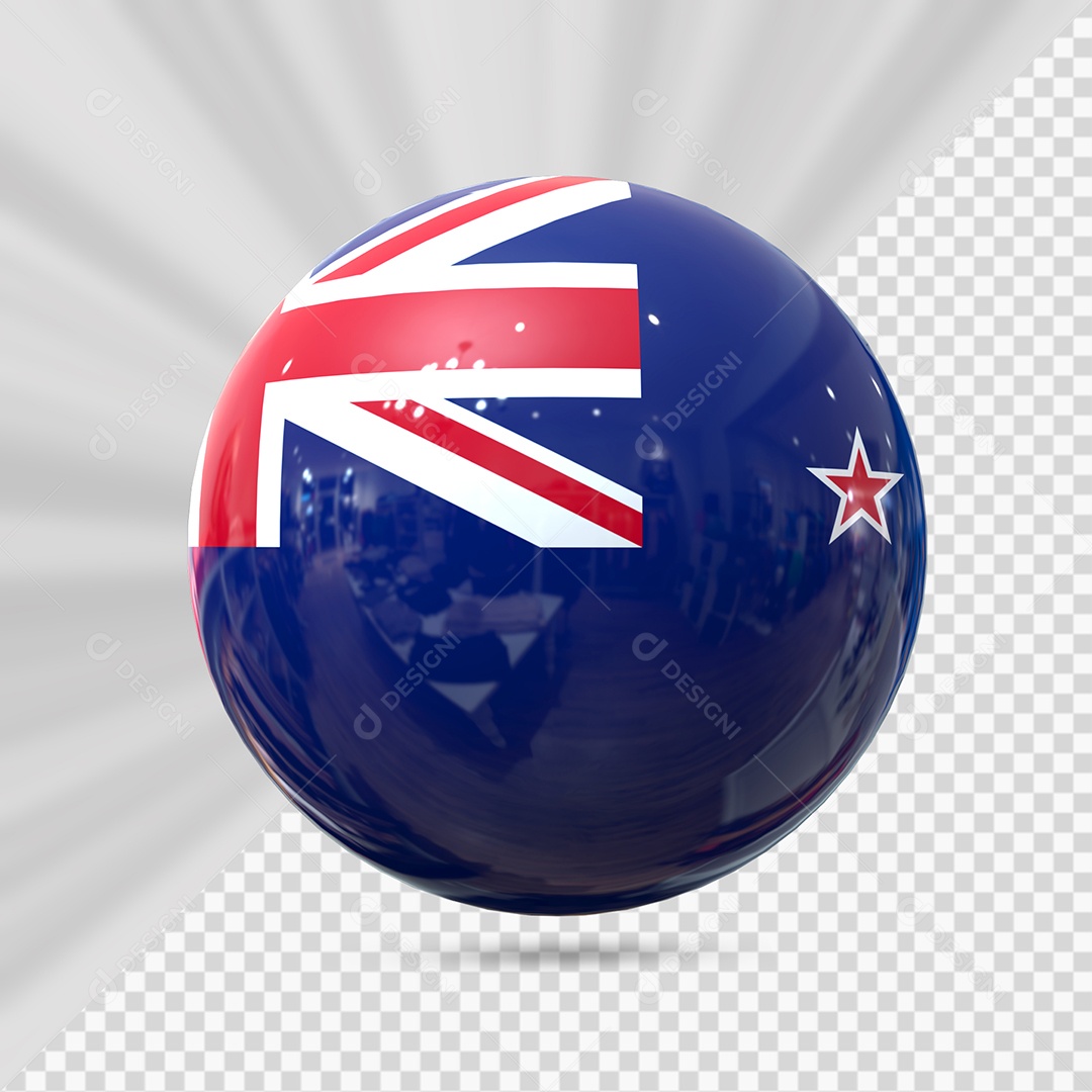Nova Zelândia Elemento 3D para Composição PSD