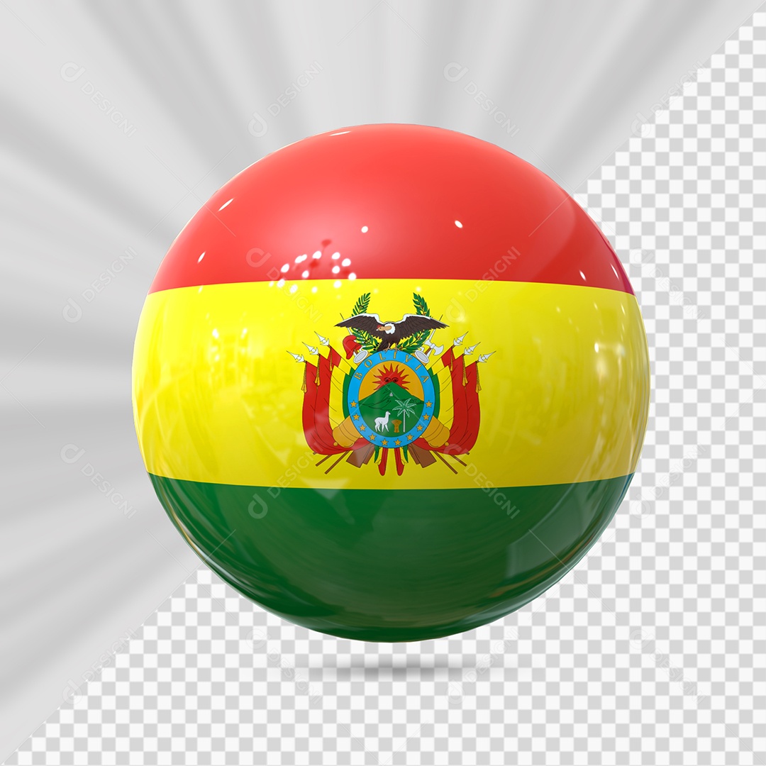 Bolívia Elemento 3D para Composição PSD