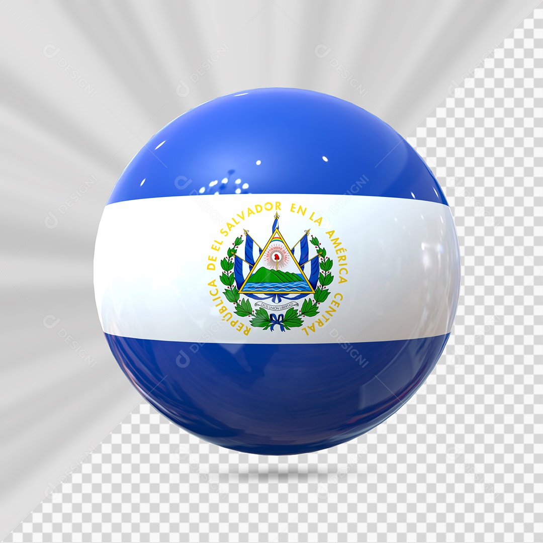 El Salvador Elemento 3D para Composição PSD