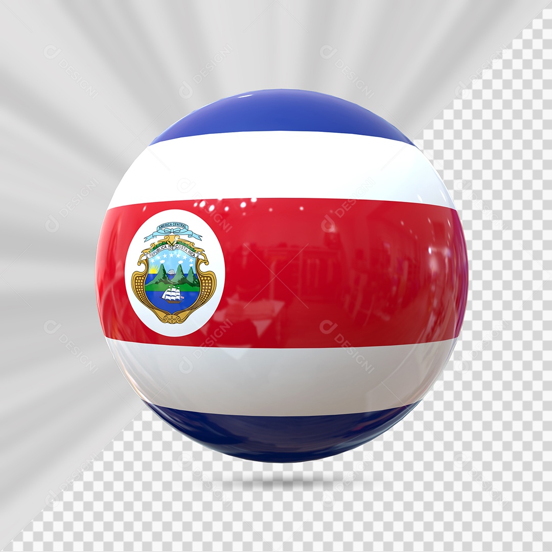 Costa Rica Elemento 3D para Composição PSD