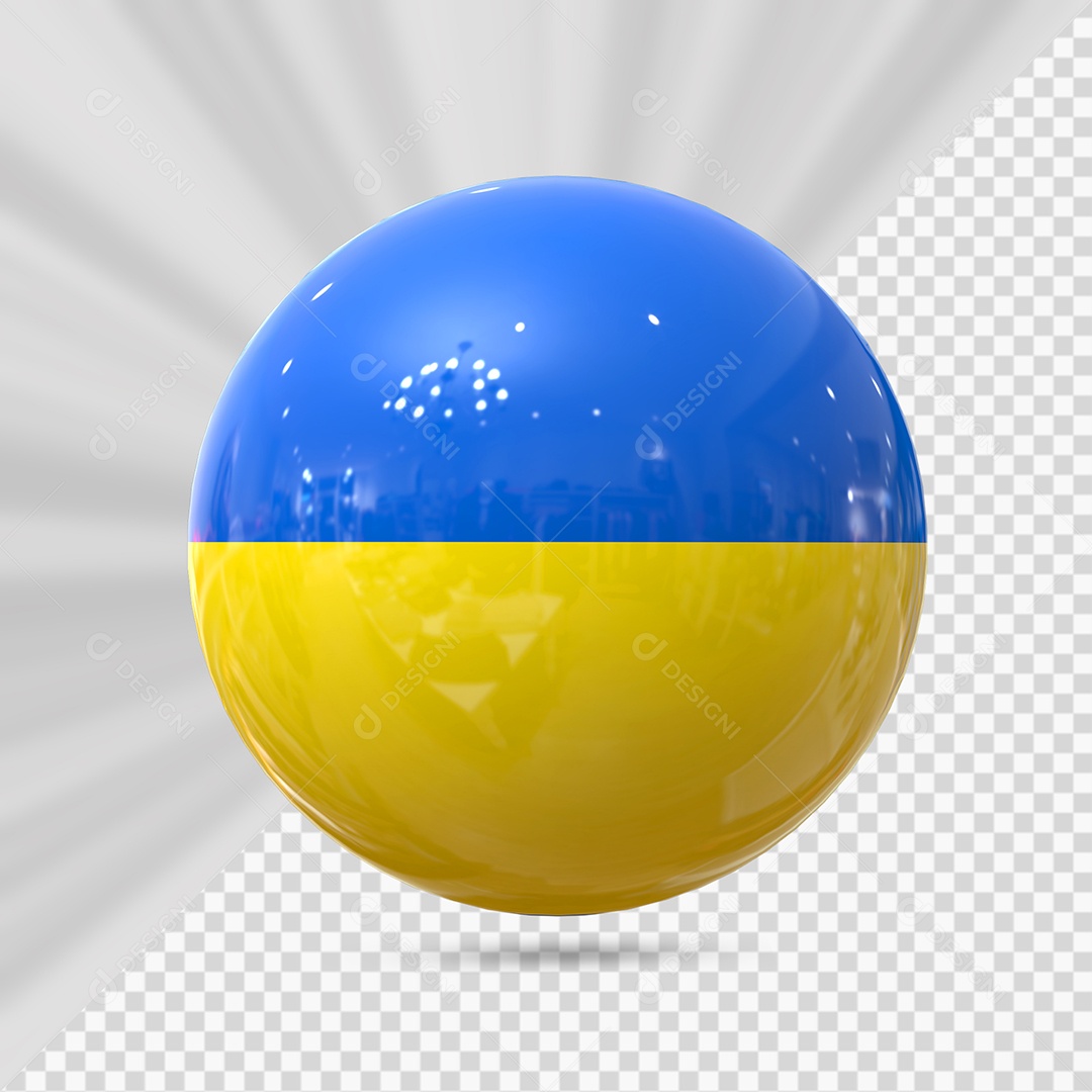 Ucrânia Elemento 3D para Composição PSD