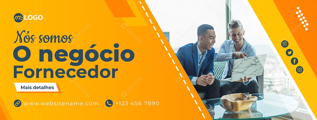 Tamplate Nós Somos O Negócio Empresarial Social Media PSD Editável