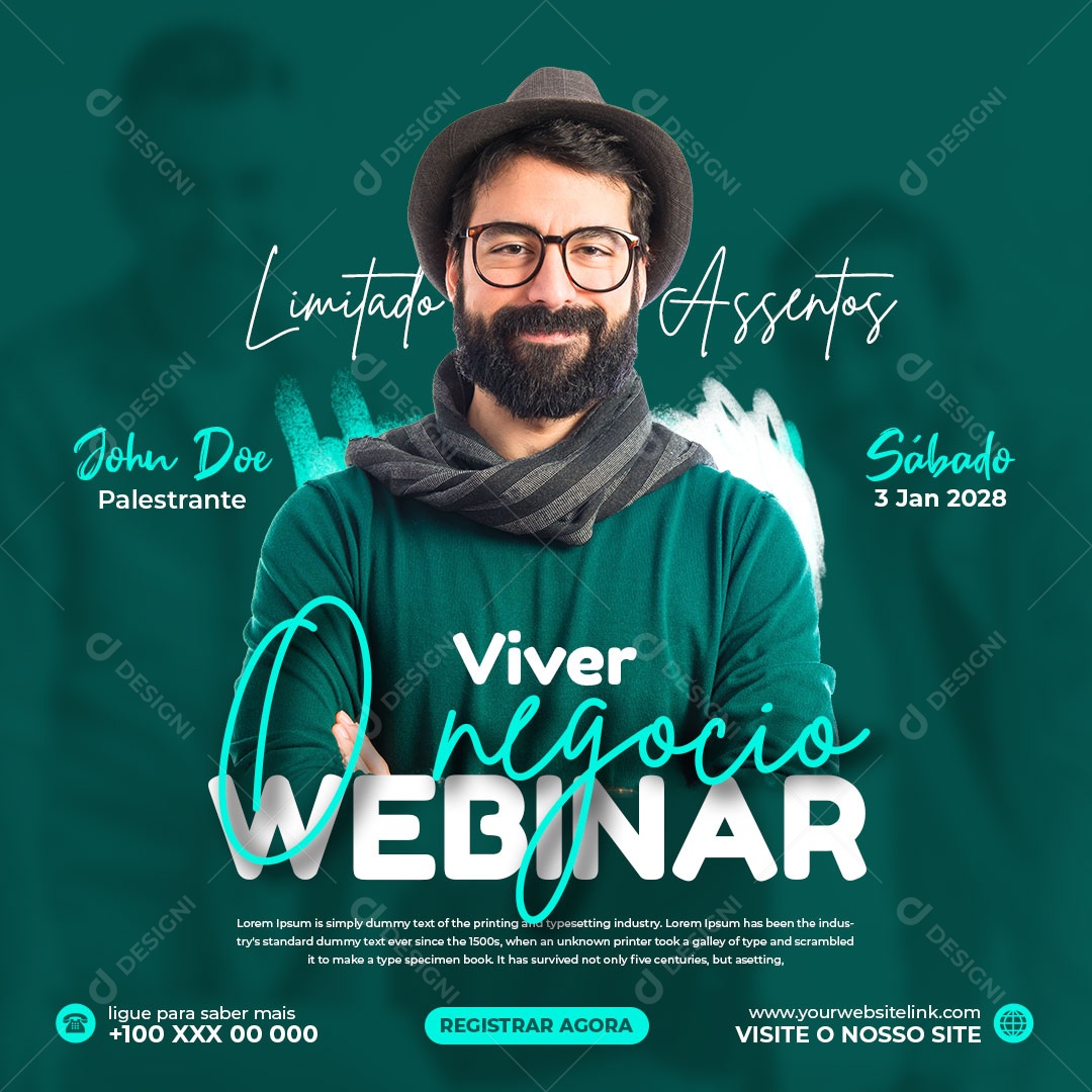 Viver o Negocio Marketing Digital Social Media PSD Editável