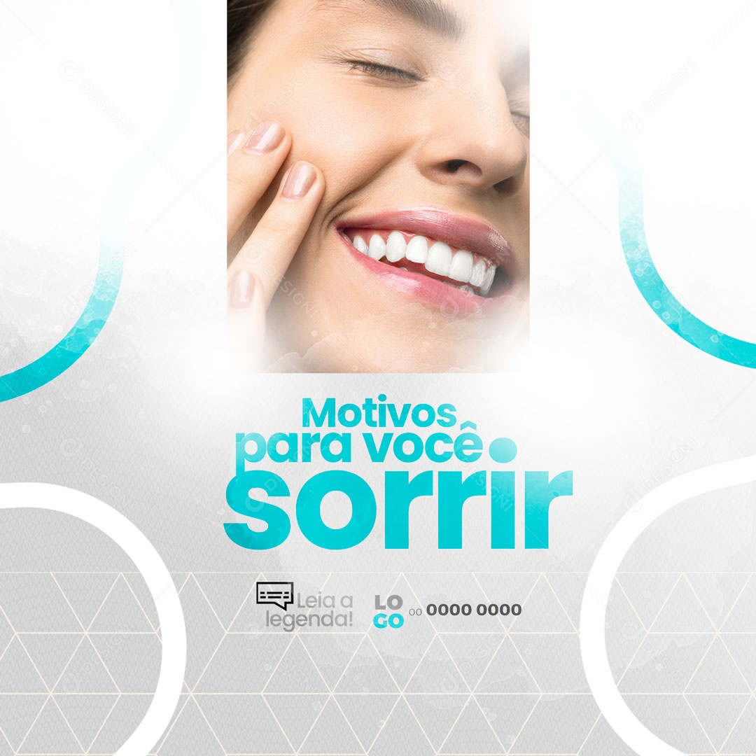 Motivos Para Você Sorrir Consultório Odontológicos Dentista Social Media PSD Editável