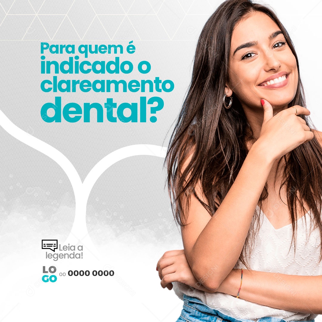 Clareamento Dental Consultório Odontológicos Dentista Social Media PSD Editável