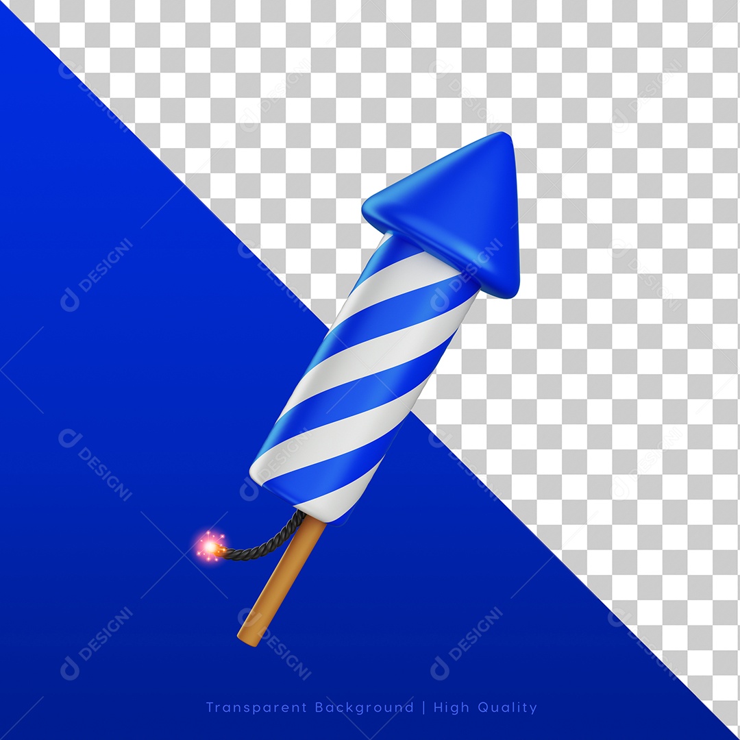 Elemento 3D Para Composição Fogos de Artifício PSD