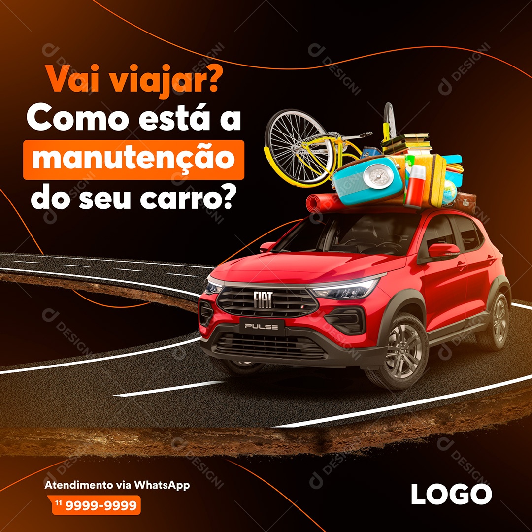 Post Oficina Mecânica Social Media PSD Editável