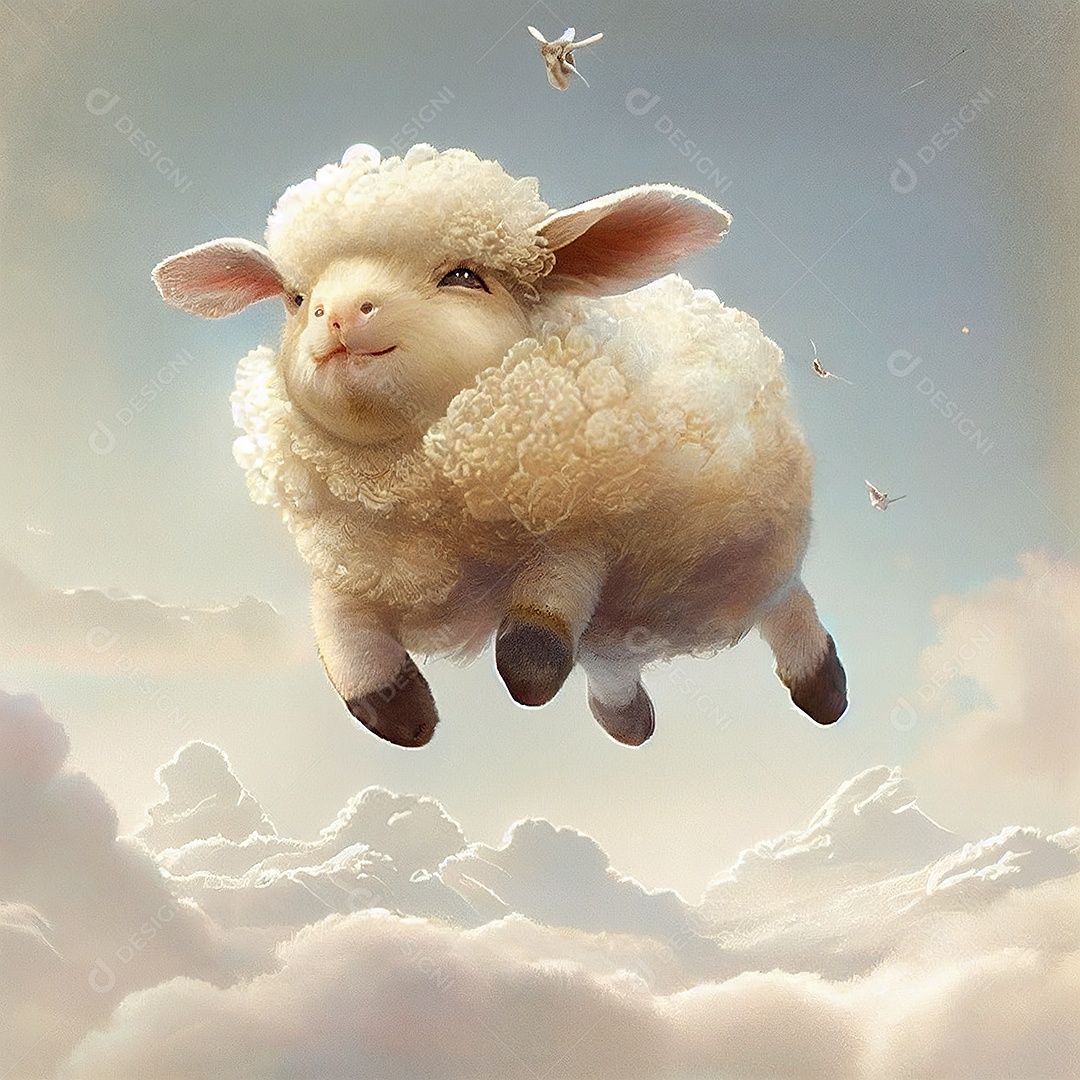 Adorável bebê ovelhinha