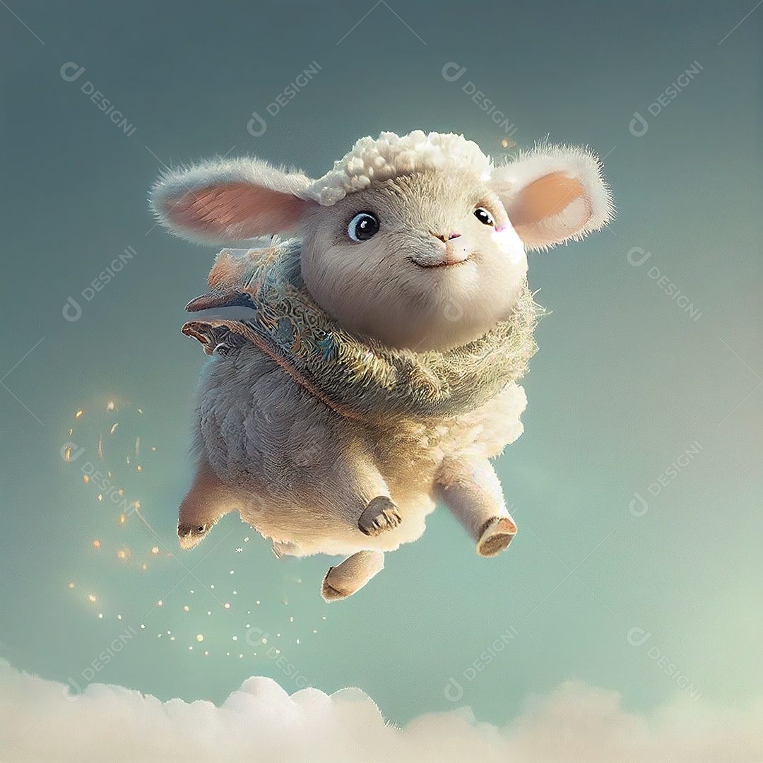 Adorável bebê ovelhinha