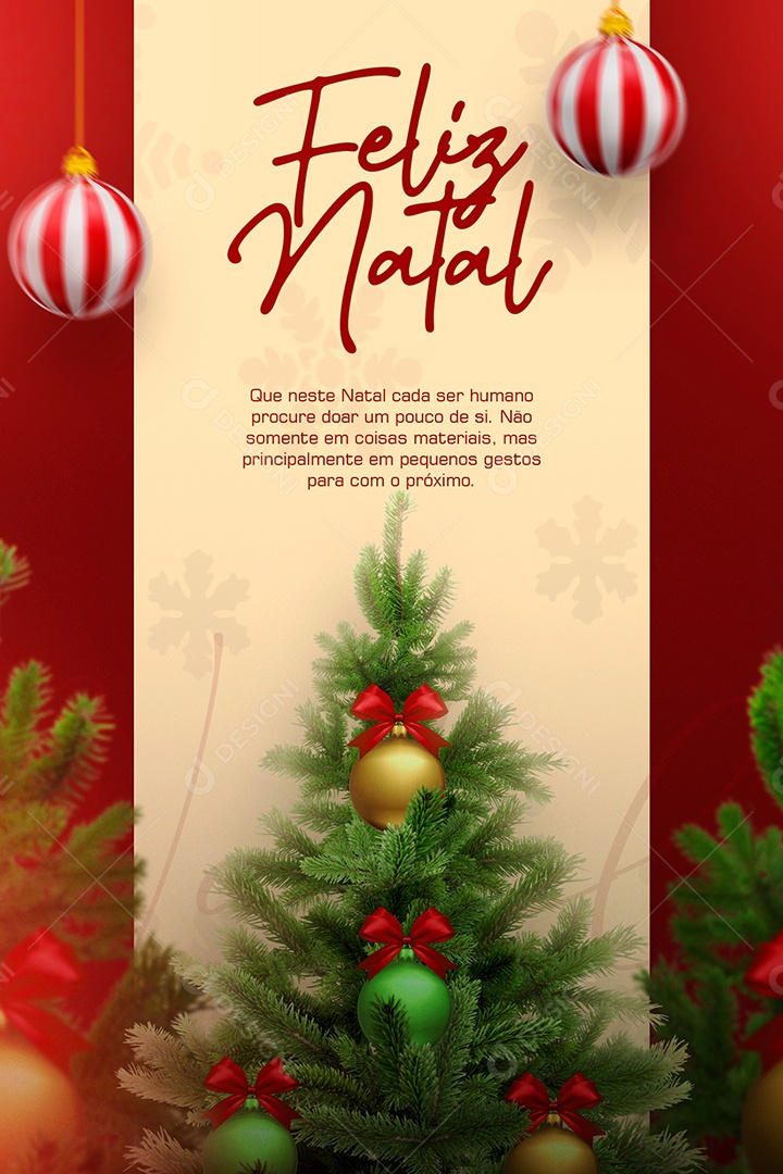 Feliz Natal Cartão Natalino Social Media PSD Editável